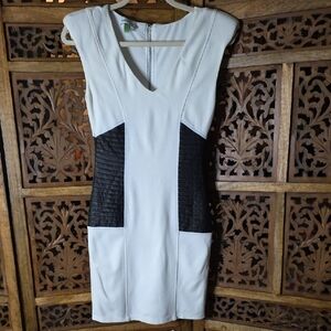 bebe Black and White Mini Dress